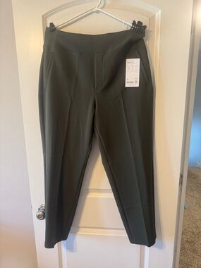 Athleta Olive Green Tailored Stretch Ankle Trousers